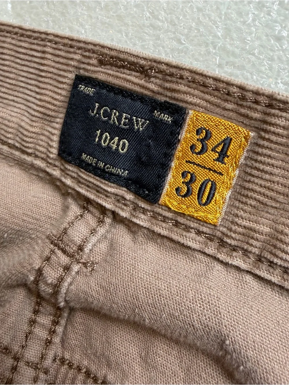 J Crew 1040 Athletic Taper Cotton Corduroy Pants Mens 34x30 Office Party Note N